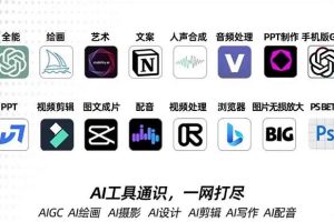 14大主流AI工具，AI工具通识，一网打尽