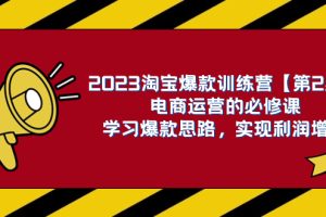 2023淘宝电商运营的必修课，学习爆款思路 实现利润增长