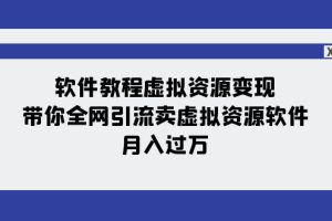 软件教程虚拟资源变现:带你全网引流卖虚拟资源软件,月入过万(11节课)