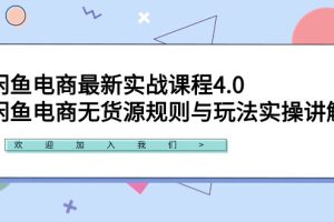 闲鱼电商最新实战课程4.0:闲鱼电商无货源规则与玩法实操讲解!