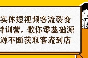 实体-短视频客流 裂变特训营,教你0基础源源不断获取客流到店(29节)