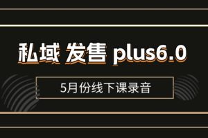 私域 发售 plus6.0【5月份线下课录音】/全域套装 sop流程包,社群发售…