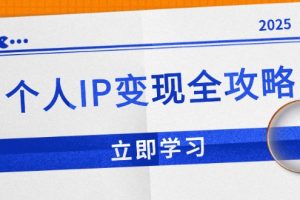 个人IP变现全攻略:私域运营,微信技巧,公众号运营一网打尽,助力品牌推广