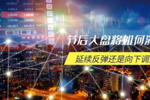 节后大盘将如何演绎，延续反弹还是向下调整，关键时间点和空间位待解