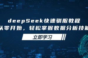 deepSeek快速驯服教程,从零开始,轻松掌握数据分析技能