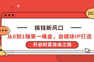 搞钱新风口，从0到1赚第一桶金，自媒体IP打造，开启财富自由之路