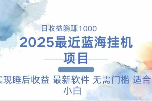 2025最新挂机躺赚项目 一台电脑轻松日入500