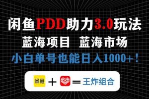 闲鱼卖拼多多助力项目，蓝海市场新手也能单号日入1000+