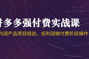,高利润产品项目经验,低利润微付费阶段操作