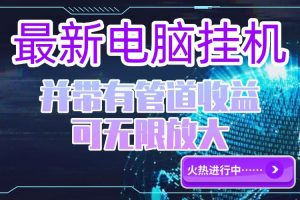 电脑挂机单机每天收益300—500+ 并带有团队管道收益 可无限放大