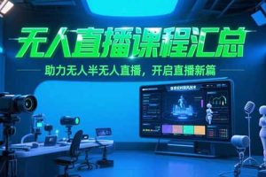 无人直播课程汇总,含非实时防风技术,助力无人半无人直播,开启直播新篇