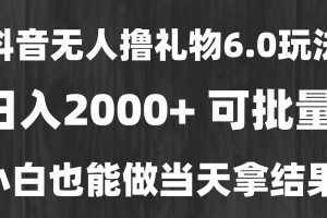 稳定 一天收益2000+,小白当天…