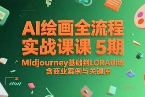 ,Midjourney基础到LORA训练,含商业案例与关键词库