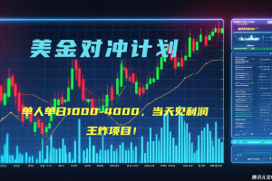 2025年最暴力项目“美金先登计划”最新最强对冲战法,每日实际收益1K-4K