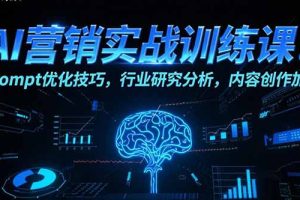 AI营销实战训练课：Prompt优化技巧，行业研究分析，内容创作加速