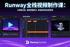 Runway全栈视频制作课：AI视频生成，智能剪辑技术，影视级特效处理系统