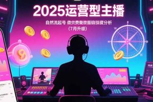 2025运营型主播：自然流起号，微付费投放技巧，罗盘数据深度解析(7月更新)