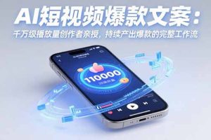 AI短视频爆款文案:千万级播放量创作者亲授,持续产出爆款的完整工作流