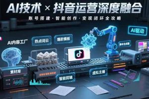 AI技术与抖音运营的深度融合应用:涵盖账号搭建、内容创作、收益变现等