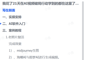 AI视频从小白到入门实战心得