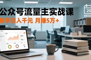 公众号流量主实战课,爆文写作、流量池运营、多平台分发,新手日入千元月赚5万+更新2026年