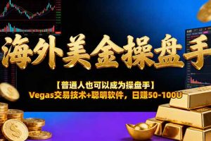 AI美金操盘手技术【普通人也可以成为操盘手】Vegas交易技术+聪明软件，日赚50-100U