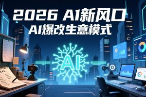 2026年AI创富新风口,用人工智能爆改你的生意模式,从短视频到直播全面降本增效抢占先机