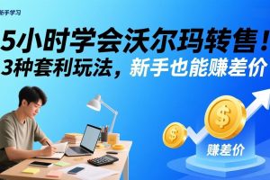 5小时学会沃尔玛转售!3 种套利玩法,新手也能赚差价