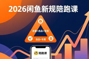 2026闲鱼高阶陪跑课全新上线,带你吃透新规玩转选品流量,从零搭建稳定变现盈利体系