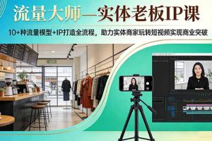 流量大师—实体老板IP课：10+种流量模型+IP打造全流程，助力实体商家玩转短视频实现商业突破