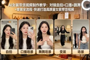 2026AI女装带货，教程+提示词，小白可做