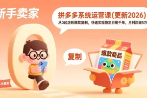 拼多多电商0-1(更新2026)