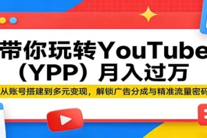 YouTube短视频月入过万分成玩法，从账号搭建到变现