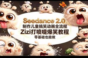 Seedance 2.0 制作儿童搞笑动画全流程Zizi打喷嚏爆笑教程|零基础也能做