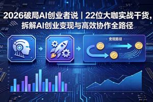 2026 破局 AI 创业者说|22 位大咖实战干货,拆解 AI 创业变现与高效协作全路径