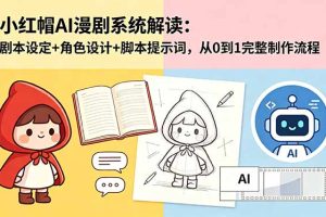 小红帽AI漫剧系统解读：剧本设定+角色设计+脚本提示词，从0到1完整制作流程