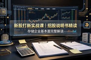 付费文章：新股打新实战课｜招股说明书精读，存储企业基本面完整解读
