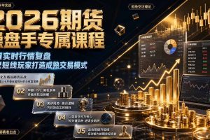货操盘手专属课程-更新8月，每日实时行情复盘，适配短线玩家打造成熟交易模式