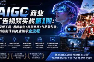 ：AI视频工具+品牌案例+赛事参赛+作品集包装，从创意制作到商业接单全流程